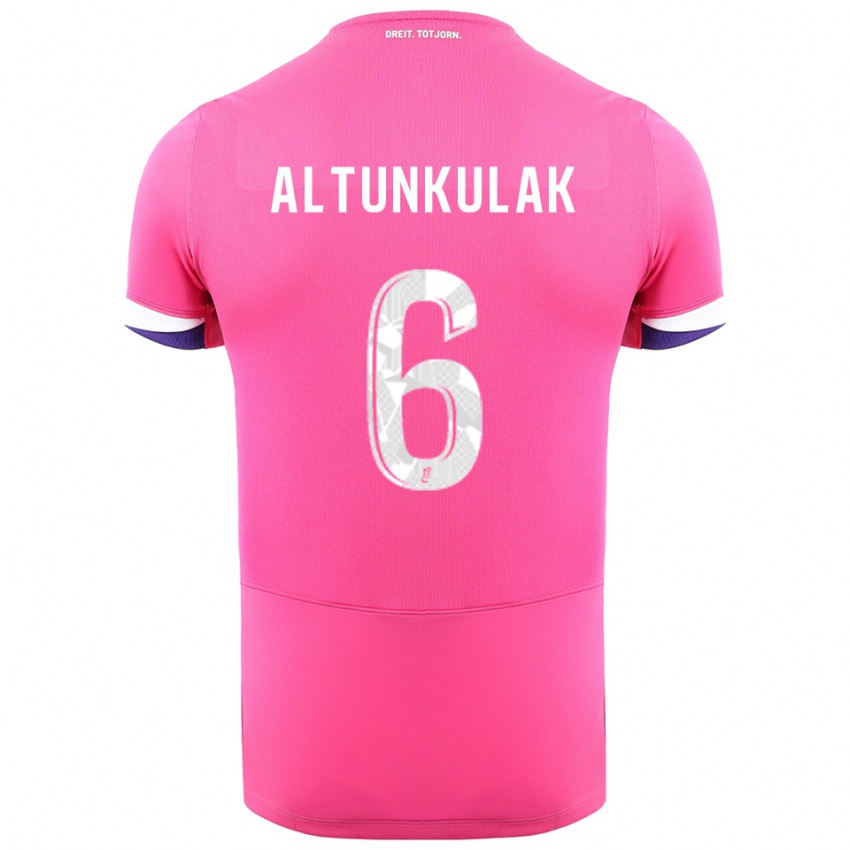 ילדים Selen Altunkulak #6 ורוד לבן הרחק ג'רזי 2025/26 חולצה קצרה