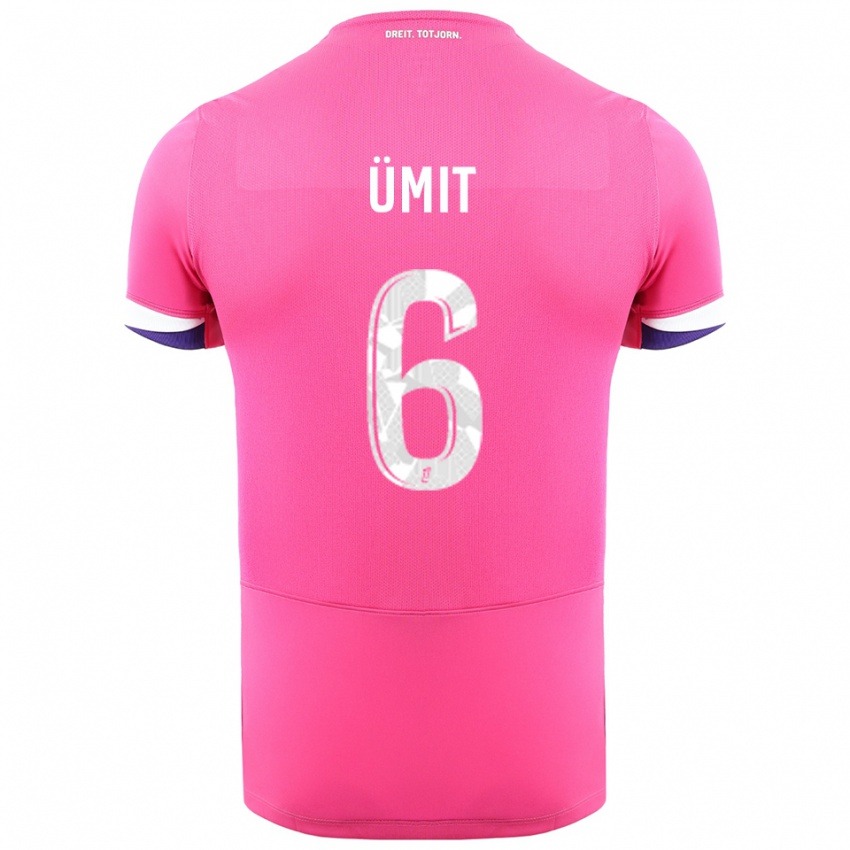 ילדים אומיט אקדאג #6 ורוד לבן הרחק ג'רזי 2025/26 חולצה קצרה