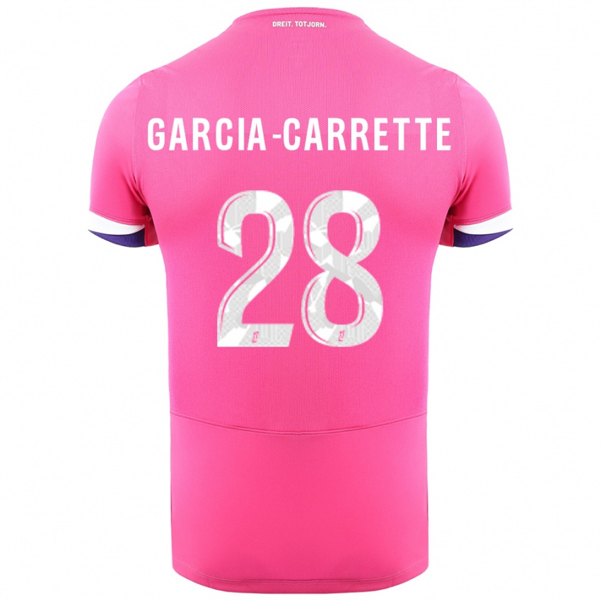 ילדים Hortense Garcia-Carrette #28 ורוד לבן הרחק ג'רזי 2025/26 חולצה קצרה