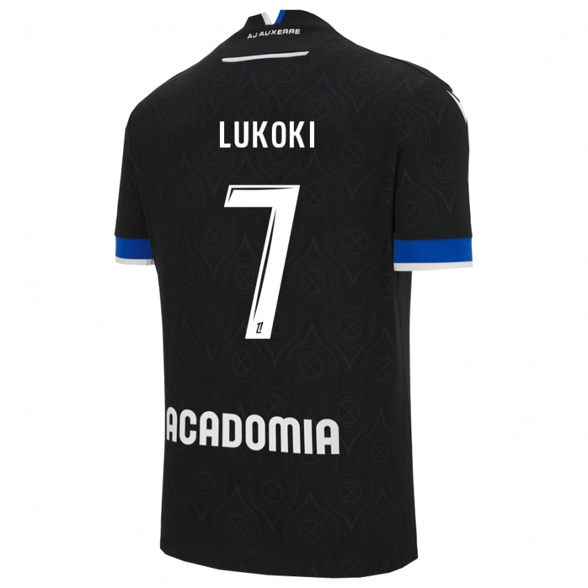 ילדים ליונל לוקוקי #7 שחור לבן הרחק ג'רזי 2025/26 חולצה קצרה
