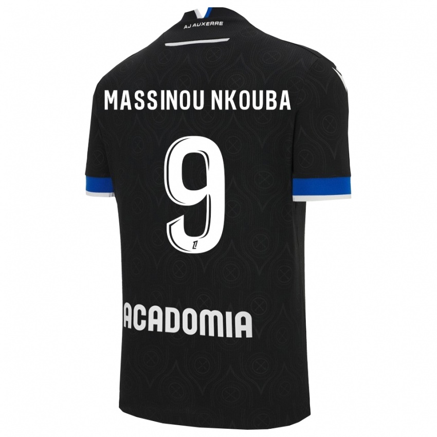 ילדים Pierre Massinou Nkouba #9 שחור לבן הרחק ג'רזי 2025/26 חולצה קצרה