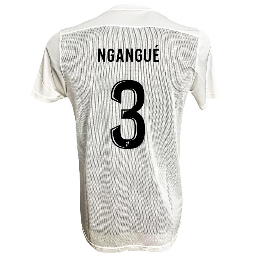 ילדים Maurice Ngangué #3 שחור לבן הרחק ג'רזי 2025/26 חולצה קצרה