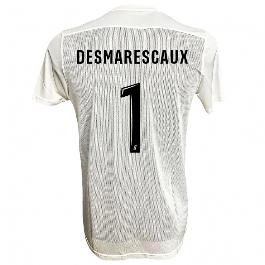 ילדים Émile Desmarescaux #1 שחור לבן הרחק ג'רזי 2025/26 חולצה קצרה
