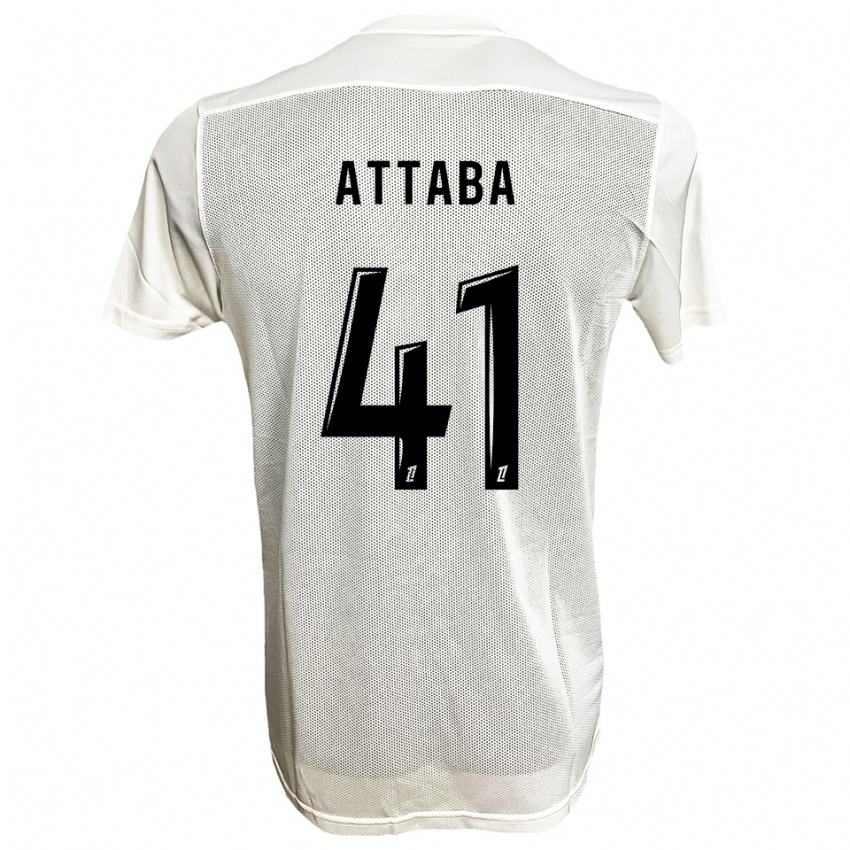 ילדים Sofian Attaba #41 שחור לבן הרחק ג'רזי 2025/26 חולצה קצרה
