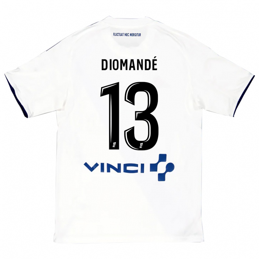 ילדים Vassancy Diomandé #13 לבן כחול הרחק ג'רזי 2025/26 חולצה קצרה