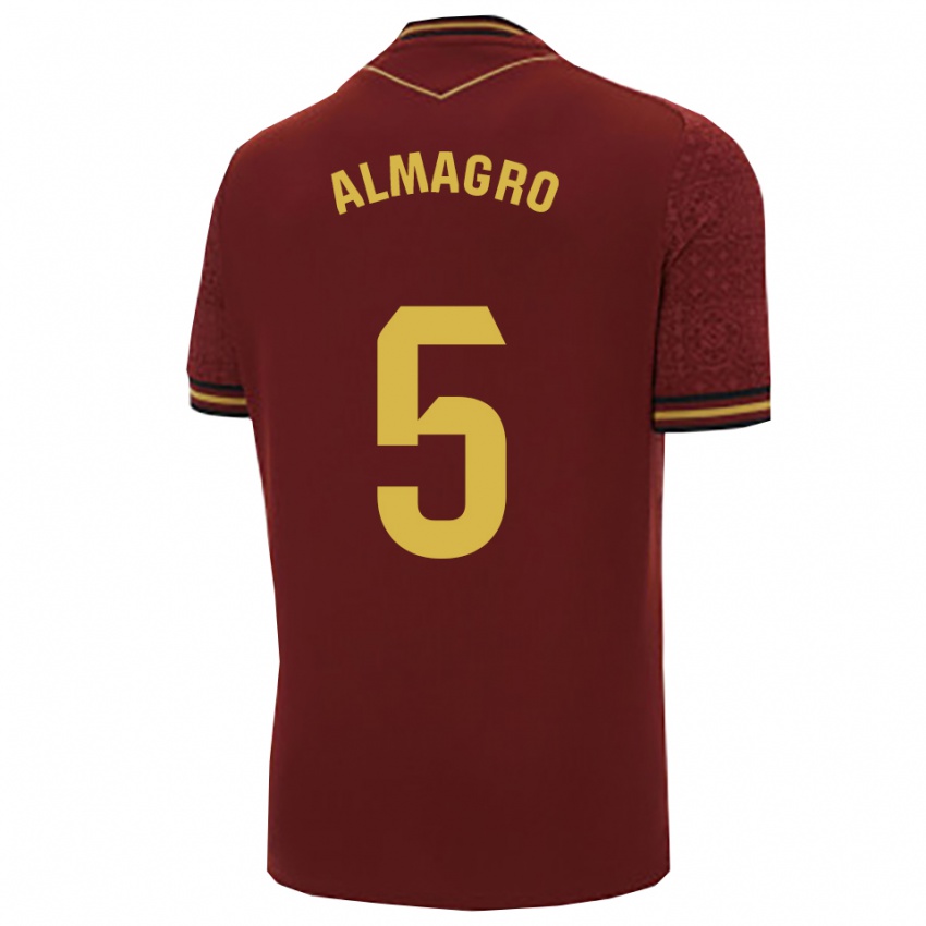 ילדים סמו אלמגרו #5 בורדו זהב הרחק ג'רזי 2025/26 חולצה קצרה