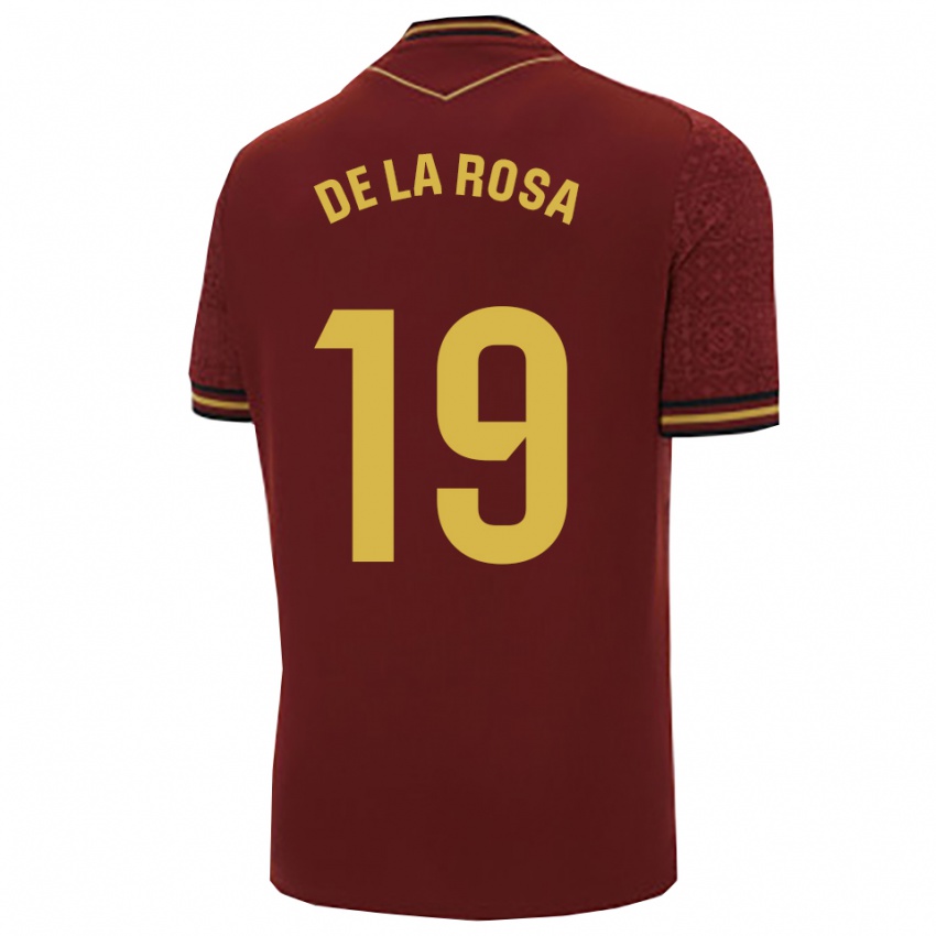 ילדים חוסה אנטוניו דה לה רוסה #19 בורדו זהב הרחק ג'רזי 2025/26 חולצה קצרה