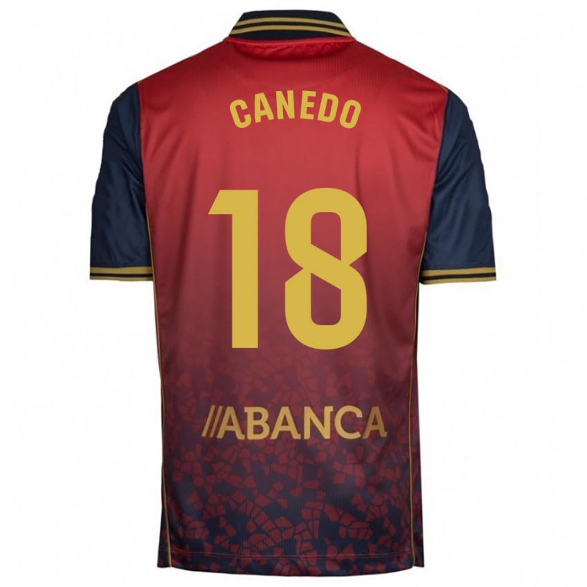 ילדים דמיאן קאנדו מידון #18 אדום נייבי הרחק ג'רזי 2025/26 חולצה קצרה