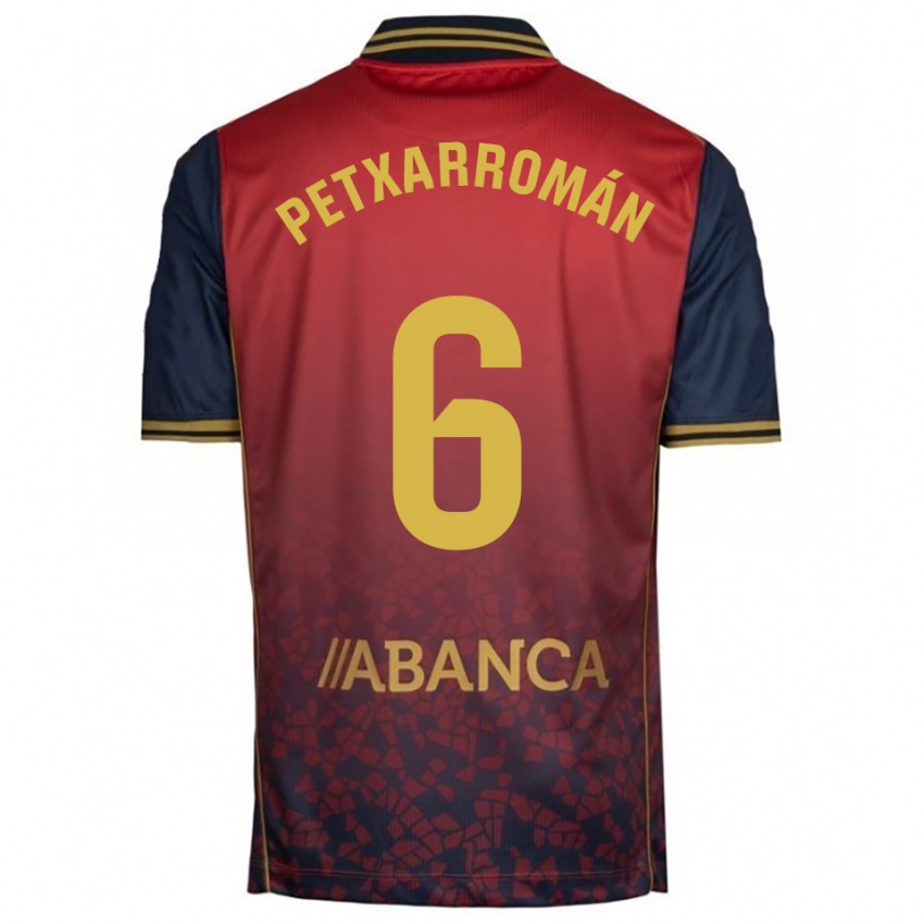 ילדים Álex Petxa #6 אדום נייבי הרחק ג'רזי 2025/26 חולצה קצרה