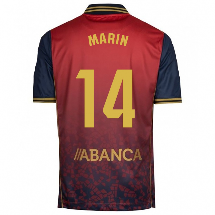 ילדים איינואה מרין #14 אדום נייבי הרחק ג'רזי 2025/26 חולצה קצרה