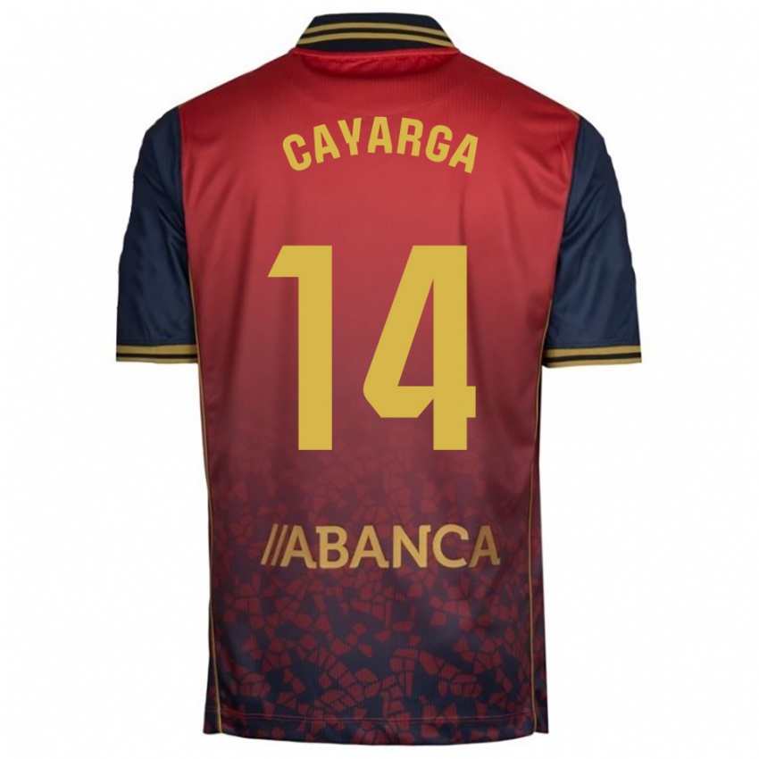 ילדים אלברטו קאיארגה #14 אדום נייבי הרחק ג'רזי 2025/26 חולצה קצרה