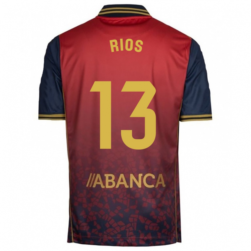 ילדים Hugo Rios #13 אדום נייבי הרחק ג'רזי 2025/26 חולצה קצרה