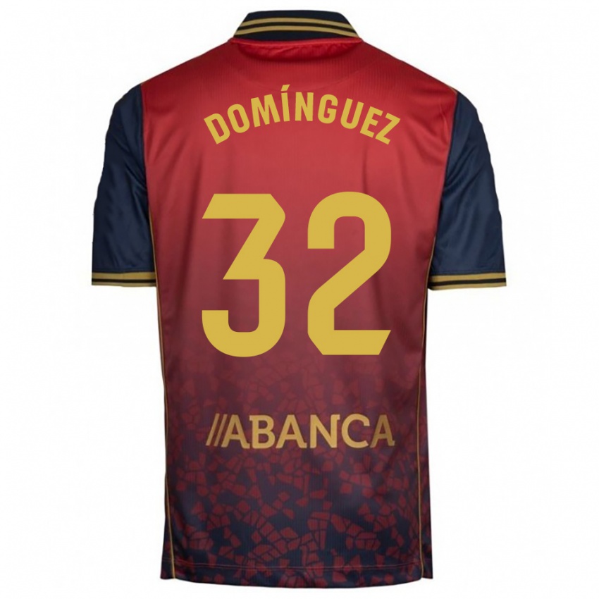 ילדים David Domínguez #32 אדום נייבי הרחק ג'רזי 2025/26 חולצה קצרה