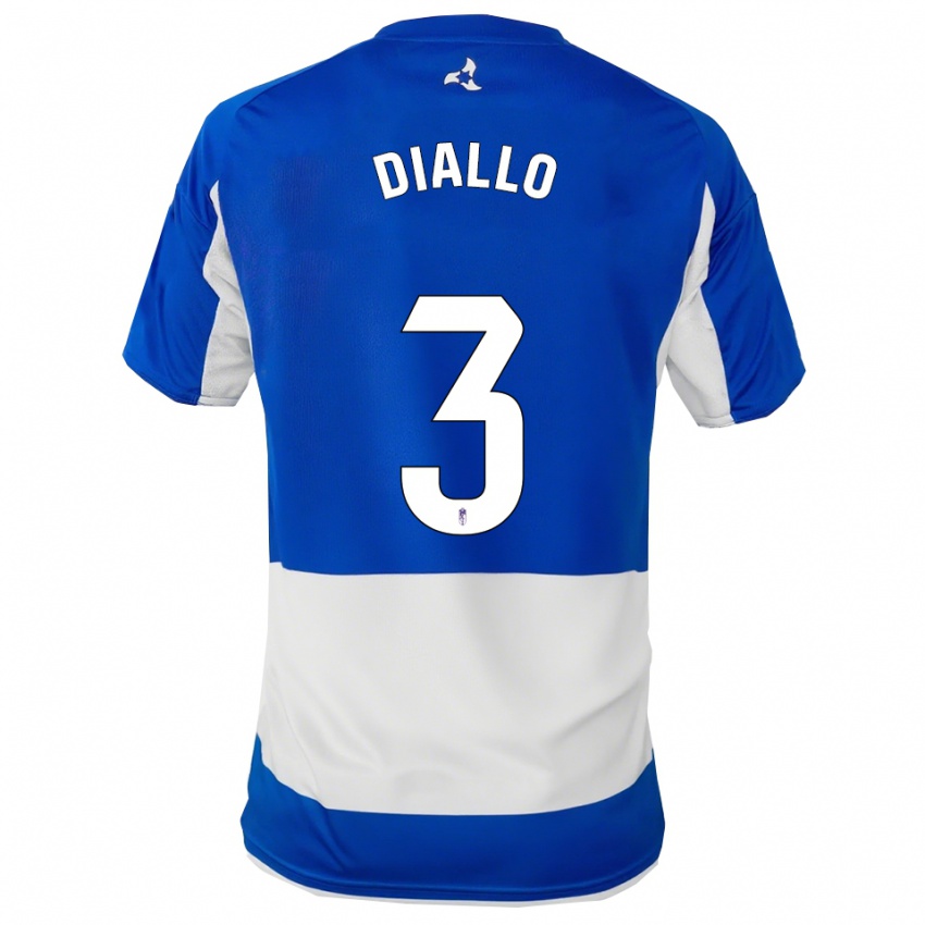 ילדים באילה דיאלו #3 כחול לבן הרחק ג'רזי 2025/26 חולצה קצרה