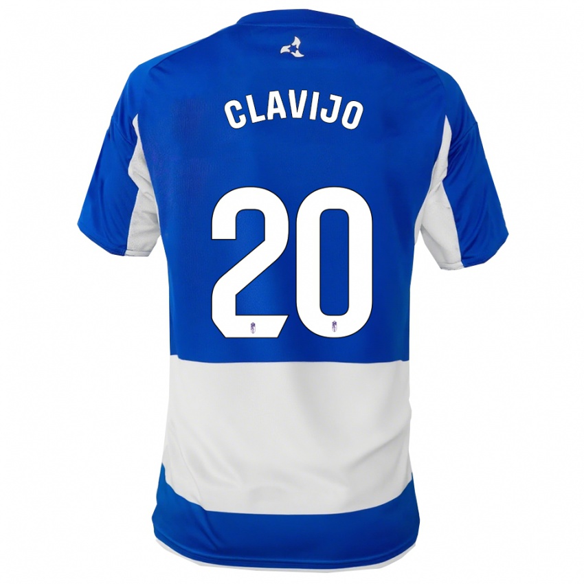 ילדים דני קלאביחו #20 כחול לבן הרחק ג'רזי 2025/26 חולצה קצרה