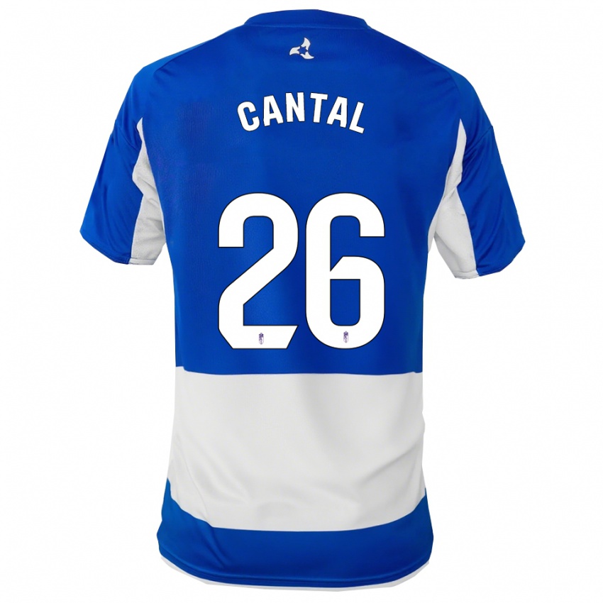 ילדים Paco Cantal #26 כחול לבן הרחק ג'רזי 2025/26 חולצה קצרה