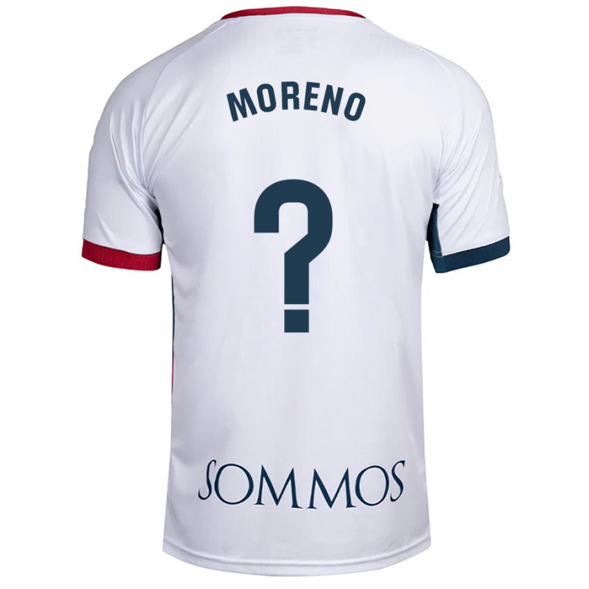 ילדים Eloy Moreno #0 לבן אדום הרחק ג'רזי 2025/26 חולצה קצרה