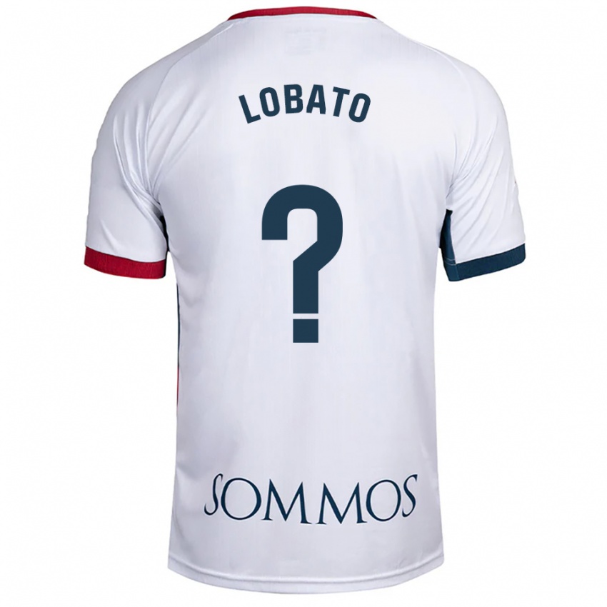 ילדים Guille Lobato #0 לבן אדום הרחק ג'רזי 2025/26 חולצה קצרה