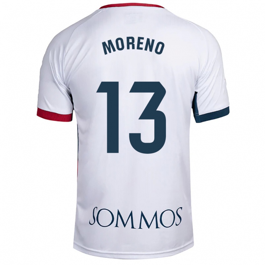 ילדים Eloy Moreno #13 לבן אדום הרחק ג'רזי 2025/26 חולצה קצרה