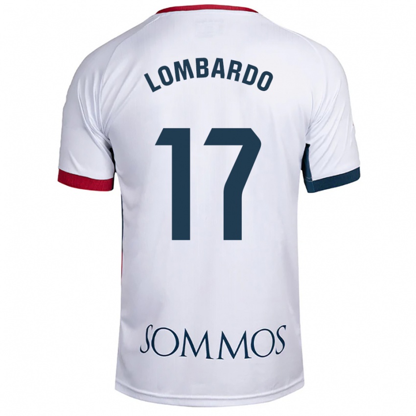 ילדים אנזו לומברדו #17 לבן אדום הרחק ג'רזי 2025/26 חולצה קצרה