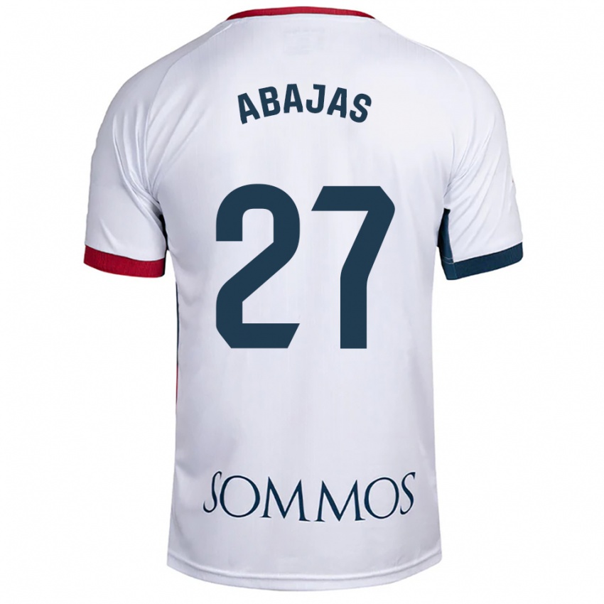 ילדים Rodrigo Abajas #27 לבן אדום הרחק ג'רזי 2025/26 חולצה קצרה