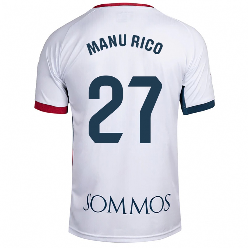 ילדים מאנו ריקו #27 לבן אדום הרחק ג'רזי 2025/26 חולצה קצרה