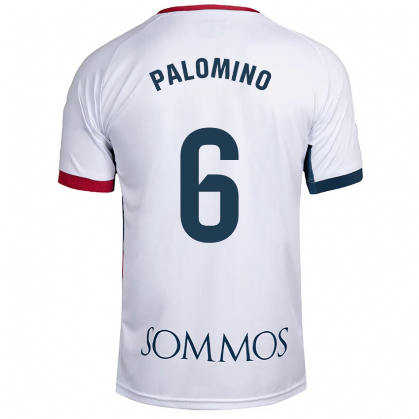 ילדים יולנדה פלומינו #6 לבן אדום הרחק ג'רזי 2025/26 חולצה קצרה