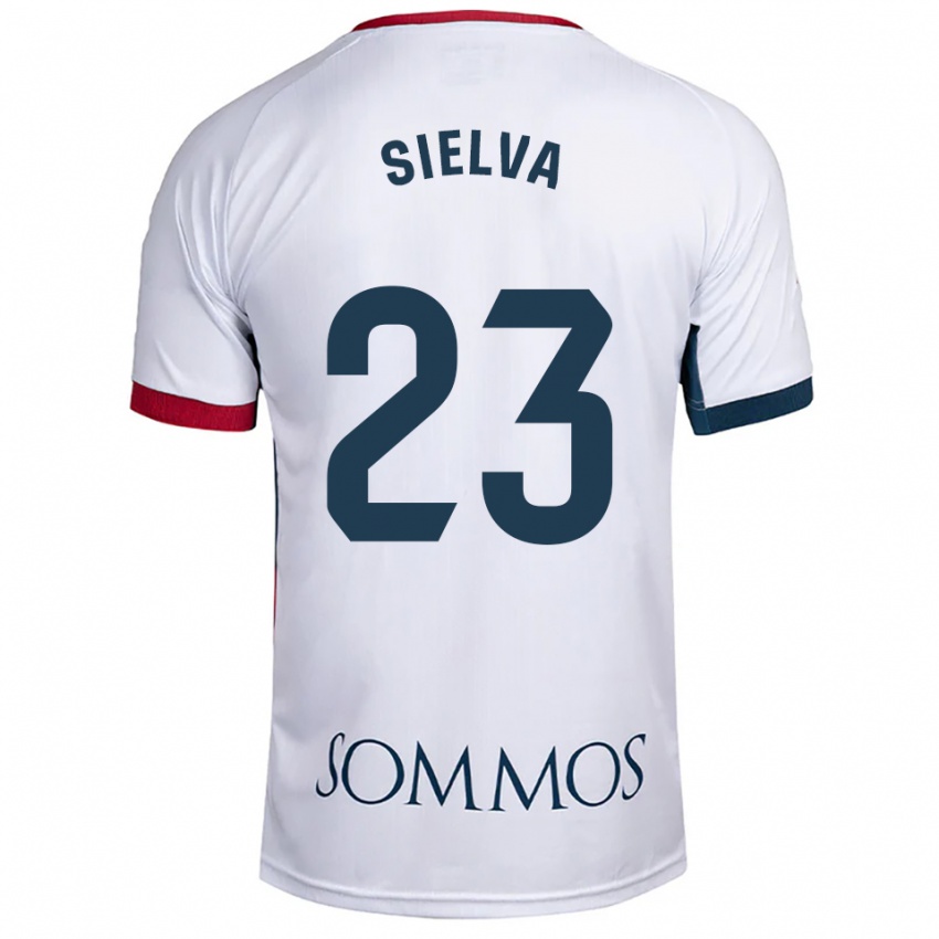 ילדים אוסקר סילבה #23 לבן אדום הרחק ג'רזי 2025/26 חולצה קצרה
