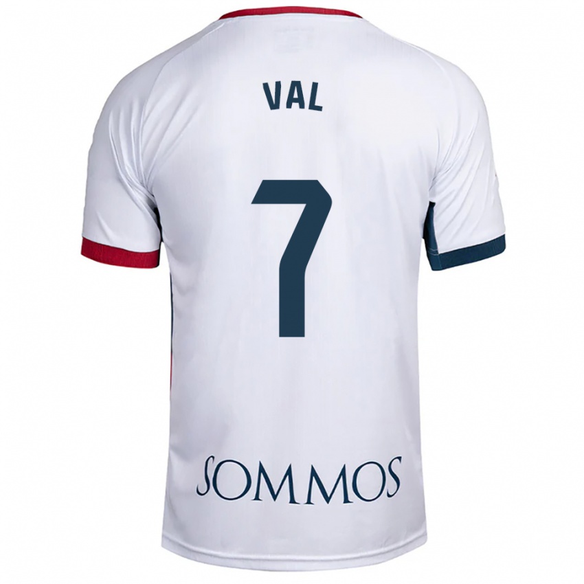 ילדים רודריגו ואל פוארטולאס #7 לבן אדום הרחק ג'רזי 2025/26 חולצה קצרה