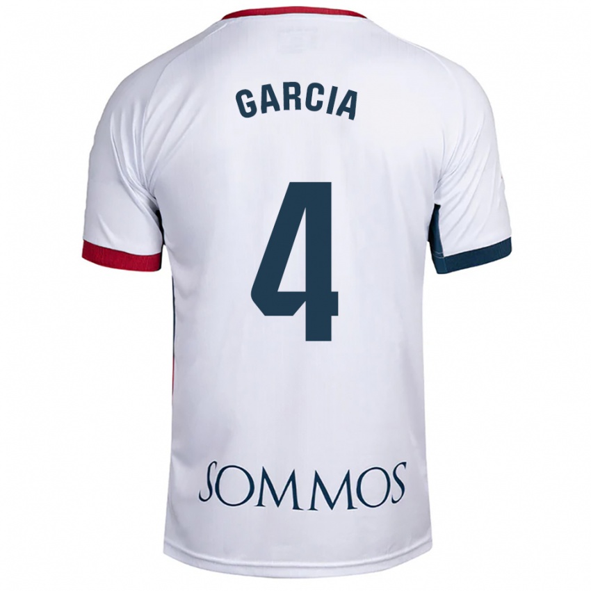 ילדים נאצ'ו גרסיה #4 לבן אדום הרחק ג'רזי 2025/26 חולצה קצרה