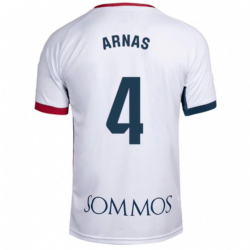 ילדים איריס ארנס #4 לבן אדום הרחק ג'רזי 2025/26 חולצה קצרה