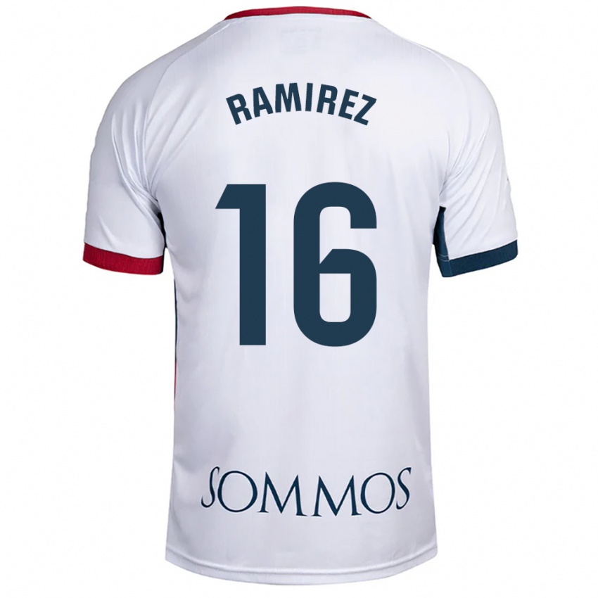 ילדים ונסה רמירז #16 לבן אדום הרחק ג'רזי 2025/26 חולצה קצרה