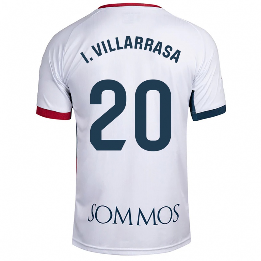 ילדים איגנאסי וילרסה #20 לבן אדום הרחק ג'רזי 2025/26 חולצה קצרה