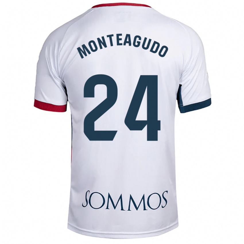 ילדים מיגל מונטאגודו #24 לבן אדום הרחק ג'רזי 2025/26 חולצה קצרה