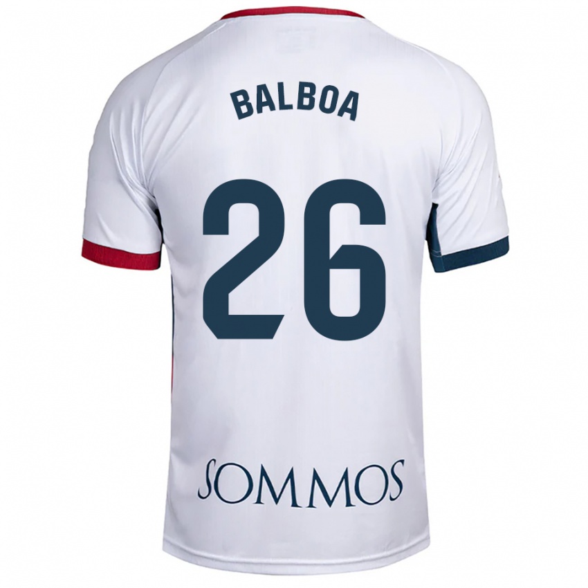 ילדים אלכס בלבואה #26 לבן אדום הרחק ג'רזי 2025/26 חולצה קצרה