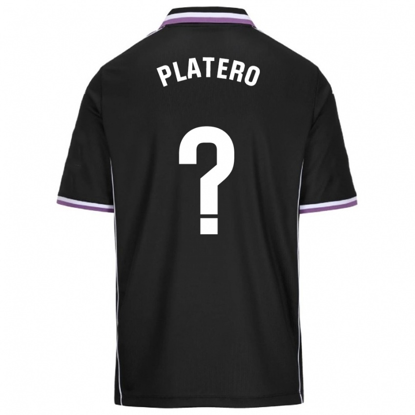 ילדים Miguel Platero #0 סגול שחור הרחק ג'רזי 2025/26 חולצה קצרה