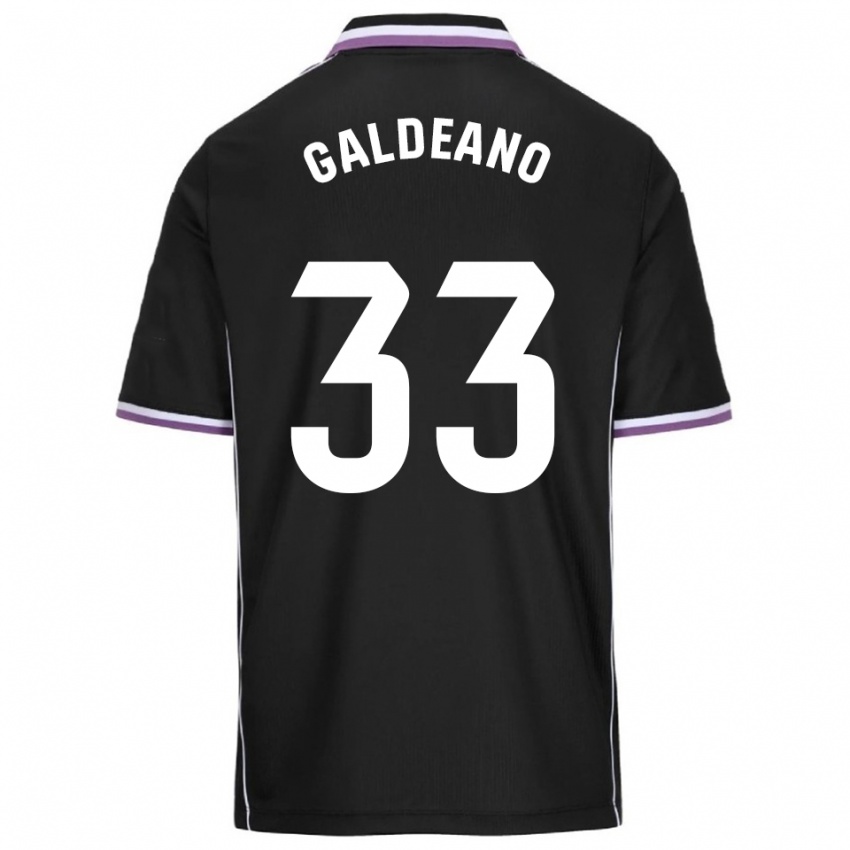 ילדים Alejandro Galdeano #33 סגול שחור הרחק ג'רזי 2025/26 חולצה קצרה