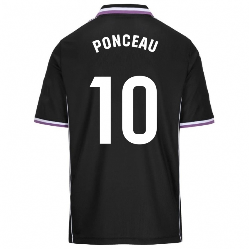 ילדים Julien Ponceau #10 סגול שחור הרחק ג'רזי 2025/26 חולצה קצרה