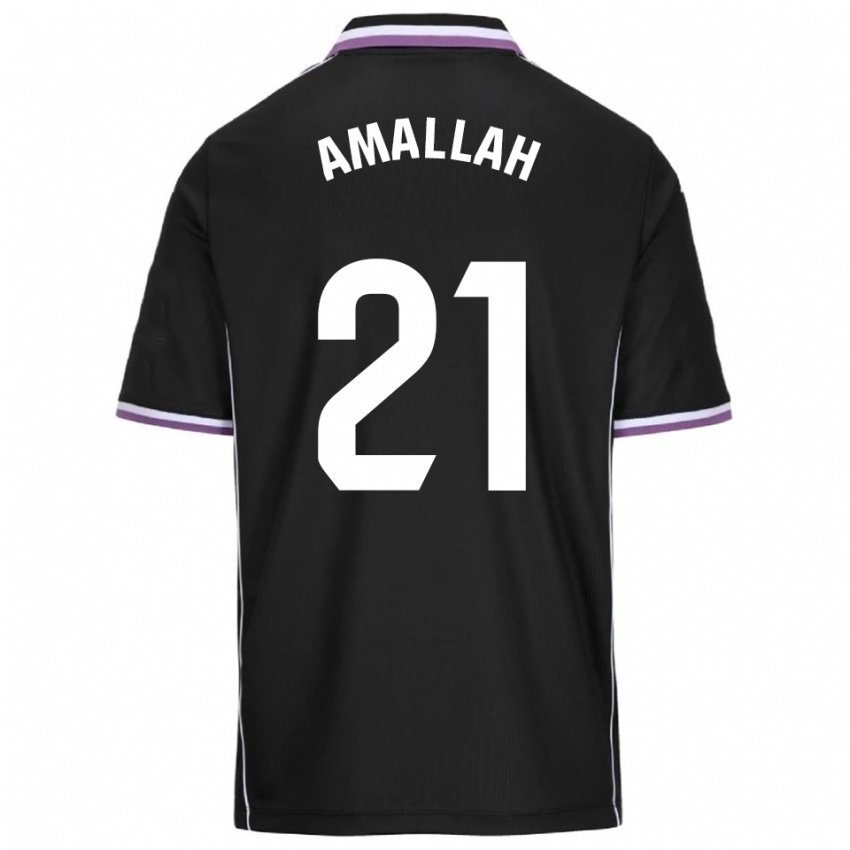 ילדים סלים אמאלה #21 סגול שחור הרחק ג'רזי 2025/26 חולצה קצרה