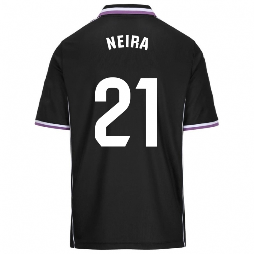 ילדים Sergio Neira #21 סגול שחור הרחק ג'רזי 2025/26 חולצה קצרה