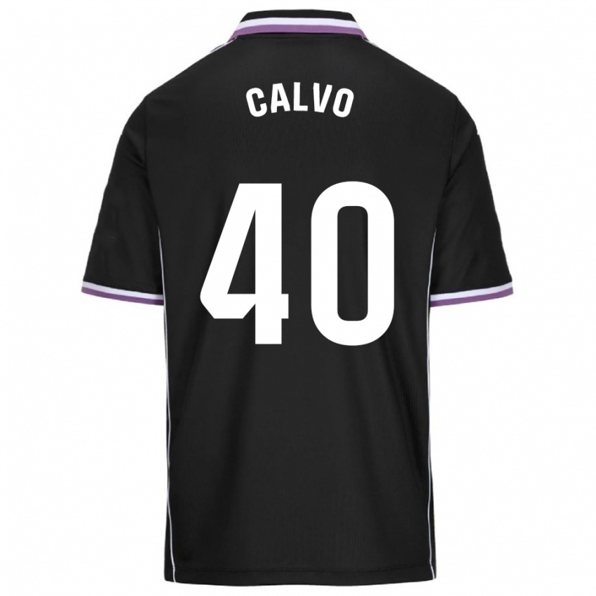 ילדים Hugo Calvo #40 סגול שחור הרחק ג'רזי 2025/26 חולצה קצרה
