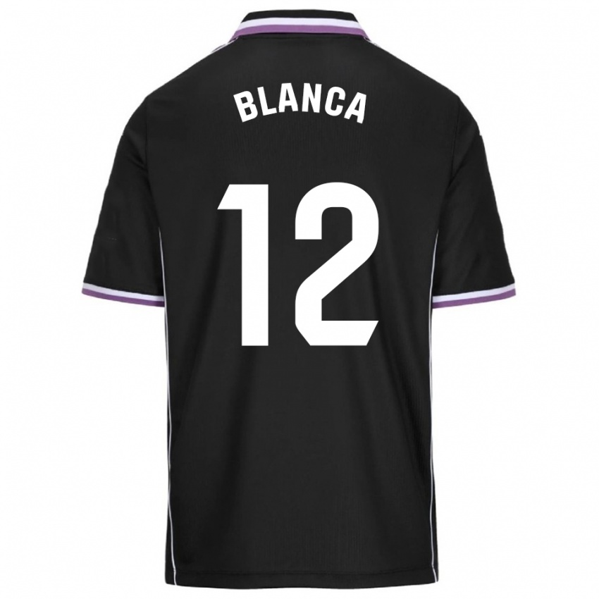 ילדים Blanca Serrano Llanos #12 סגול שחור הרחק ג'רזי 2025/26 חולצה קצרה