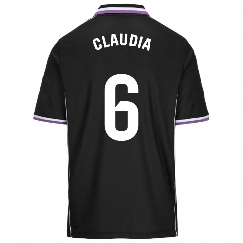 ילדים Claudia Gómez Villagrá #6 סגול שחור הרחק ג'רזי 2025/26 חולצה קצרה
