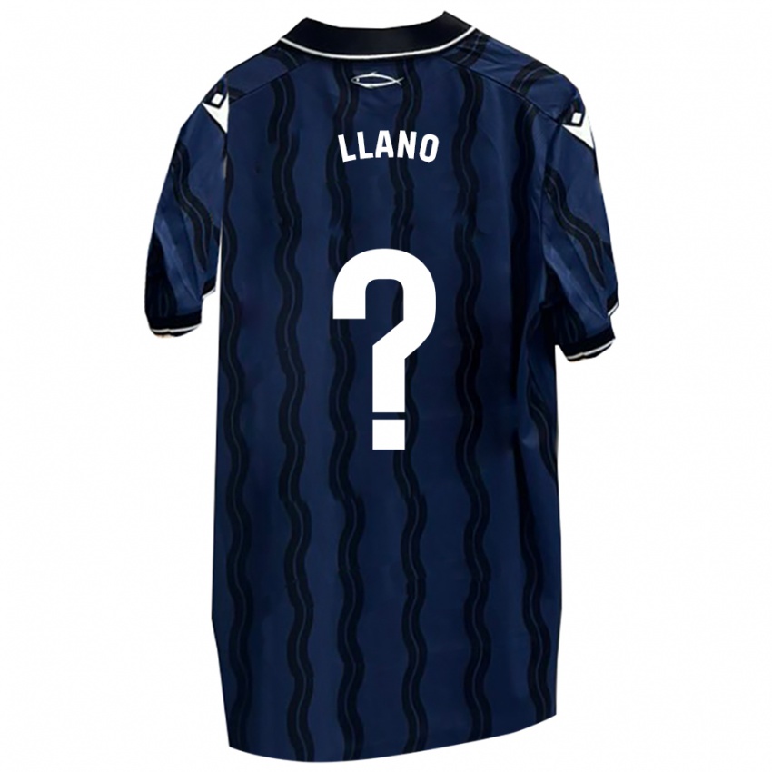 ילדים Guillermo Llano #0 כחול כהה שחור הרחק ג'רזי 2025/26 חולצה קצרה