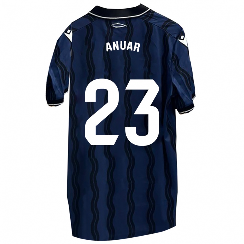 ילדים אנואר #23 כחול כהה שחור הרחק ג'רזי 2025/26 חולצה קצרה