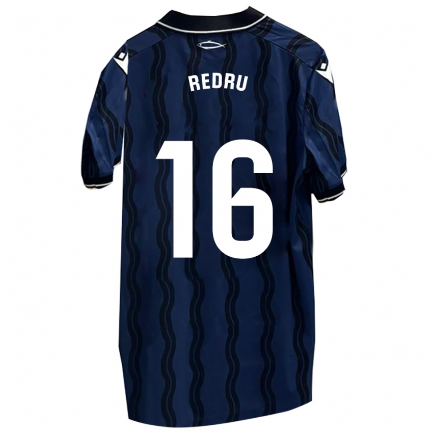 ילדים Carlos Redru #16 כחול כהה שחור הרחק ג'רזי 2025/26 חולצה קצרה
