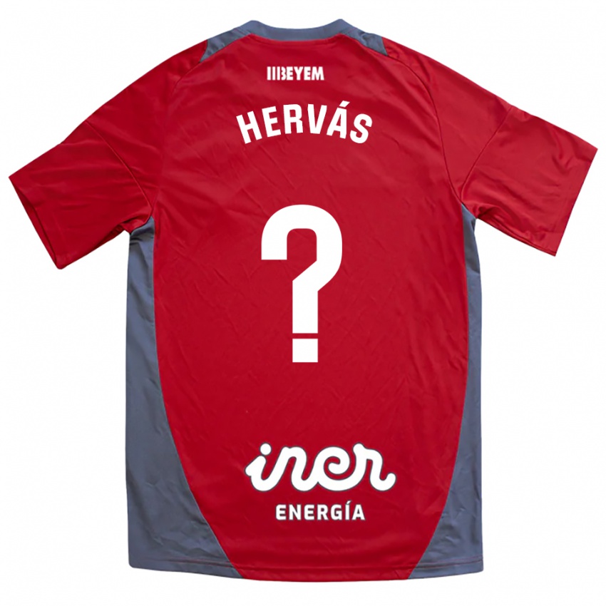 ילדים Mario Hervás #0 אדום אפור הרחק ג'רזי 2025/26 חולצה קצרה