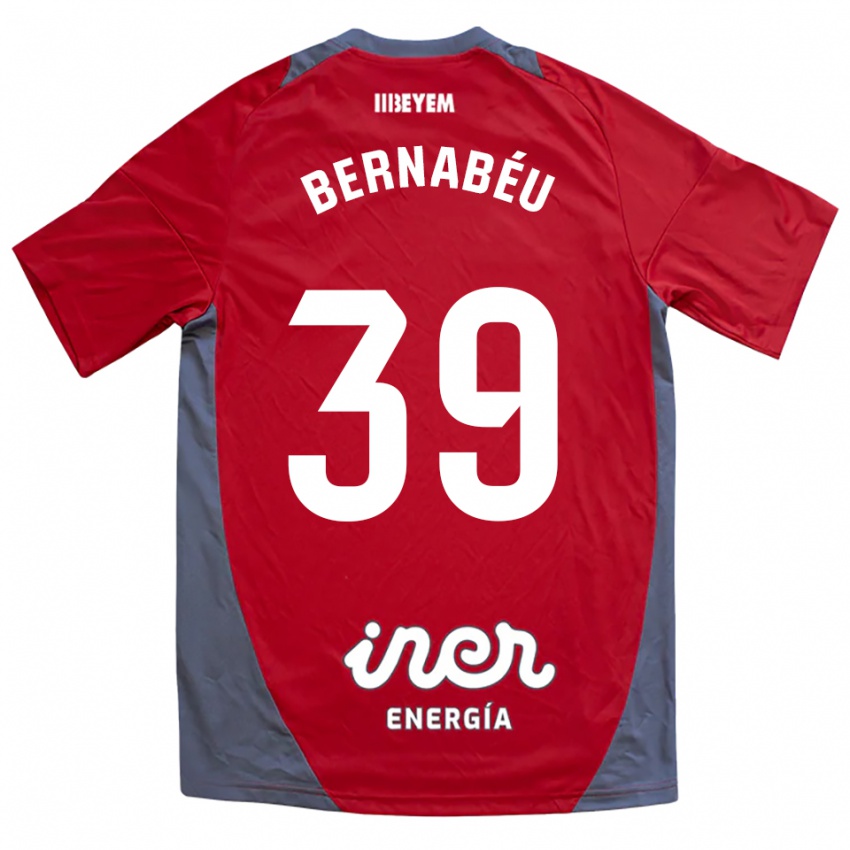 ילדים Dani Bernabéu #39 אדום אפור הרחק ג'רזי 2025/26 חולצה קצרה