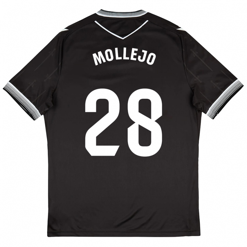 ילדים ויקטור מוייחו #28 שחור לבן הרחק ג'רזי 2025/26 חולצה קצרה