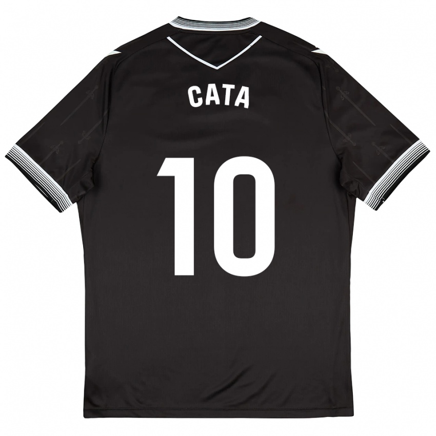 ילדים Catalina Roselló #10 שחור לבן הרחק ג'רזי 2025/26 חולצה קצרה